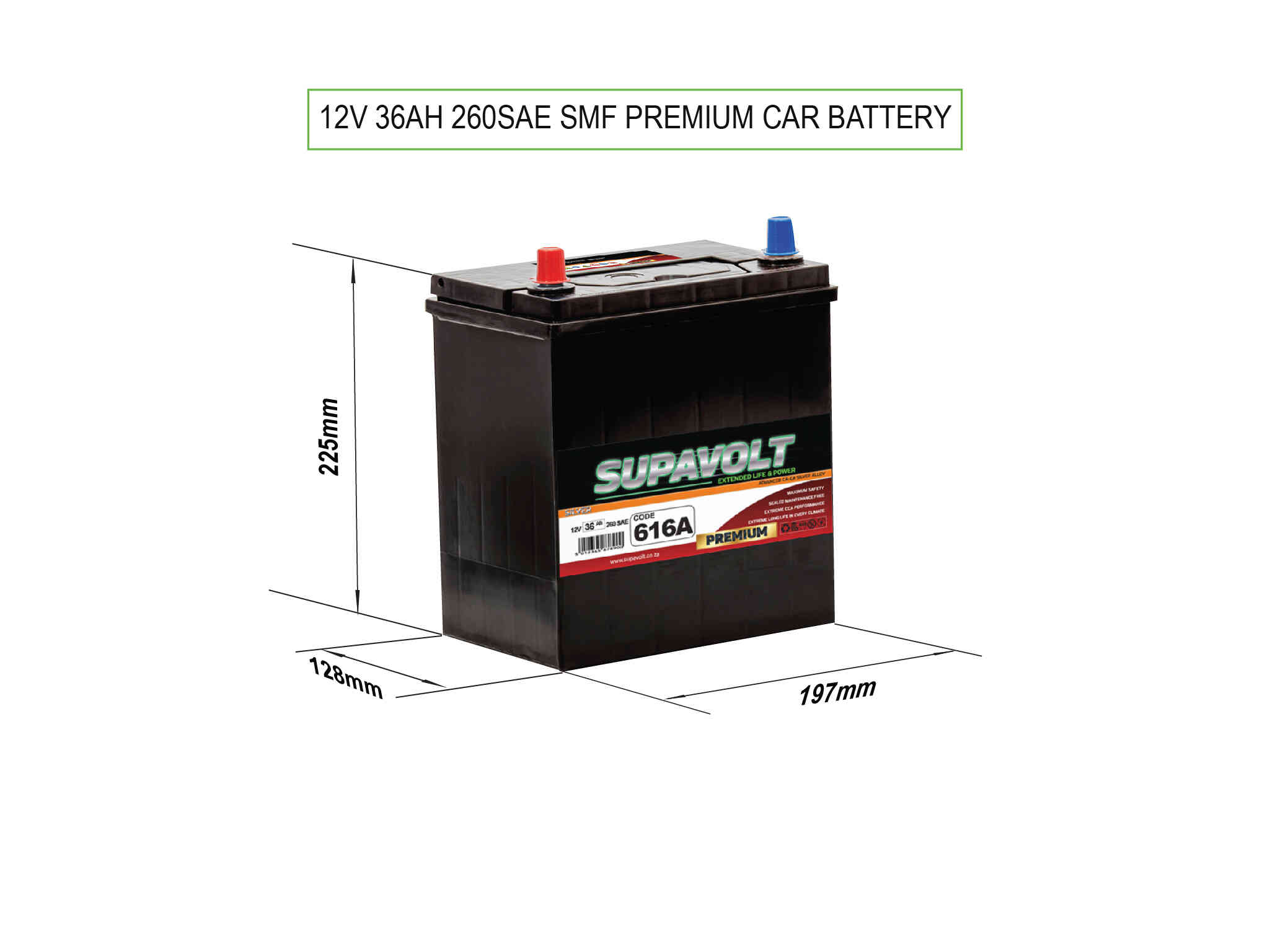 Car Car Batteries SV616A title=