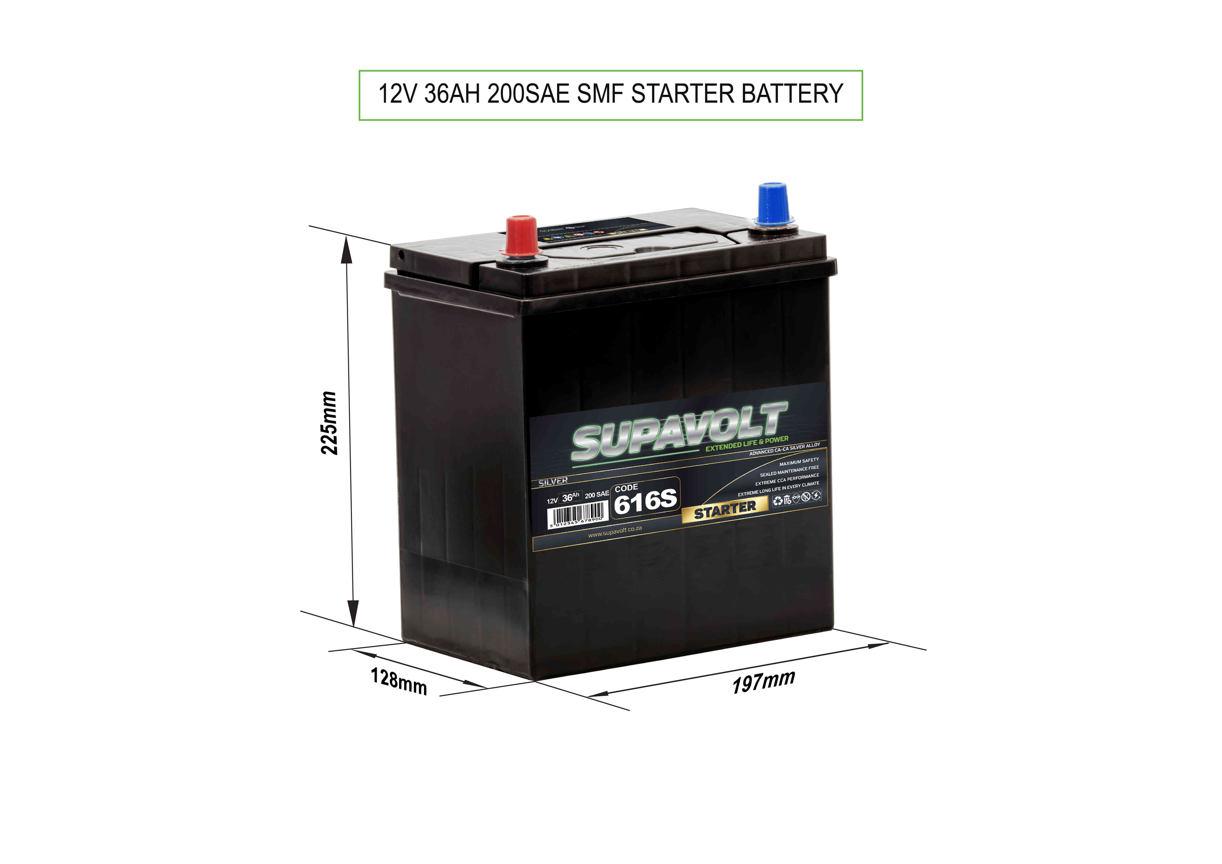 Car Car Batteries SV616S title=