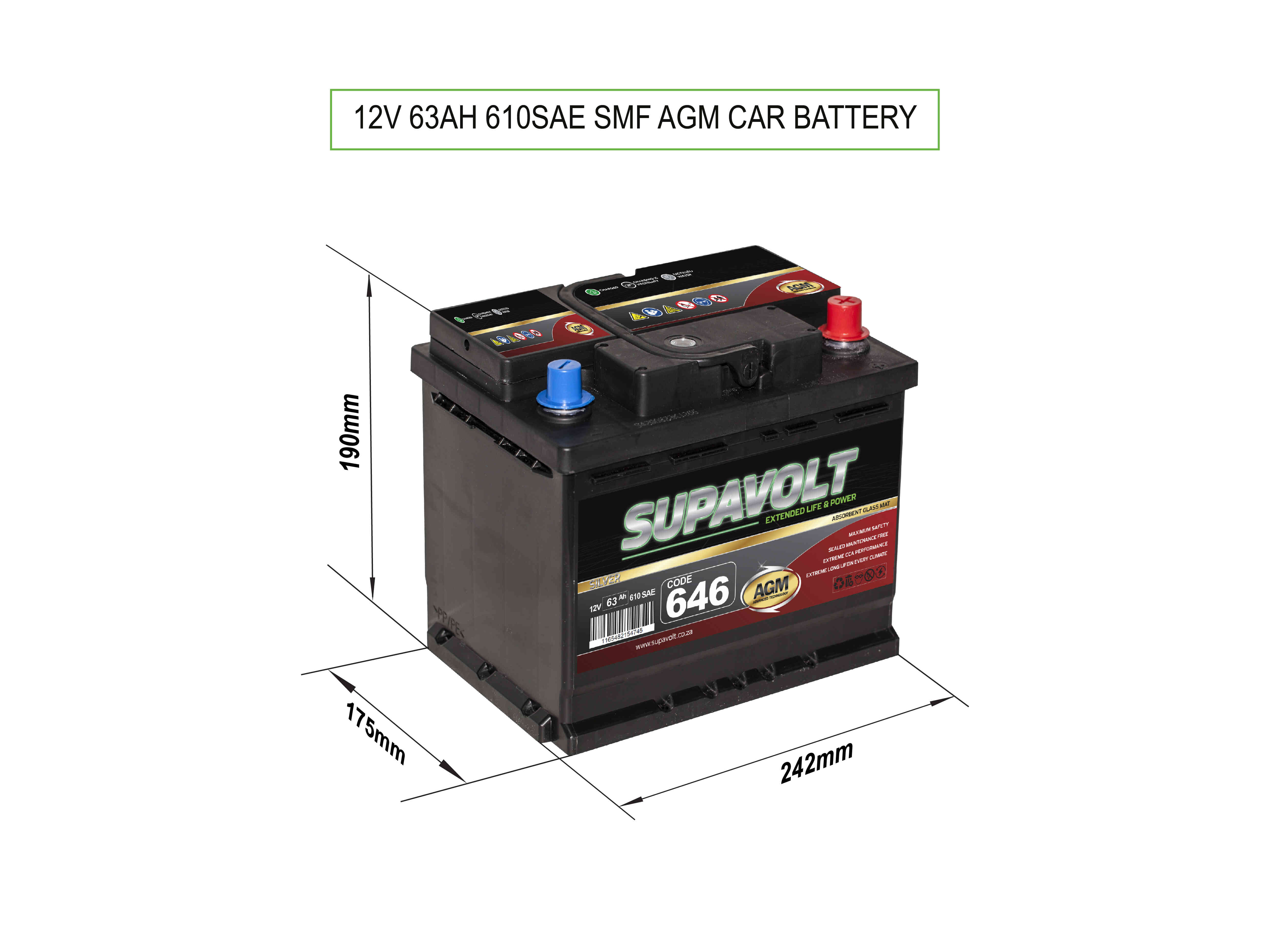 AGM Car AGM Car Batteries SV646AGM title=