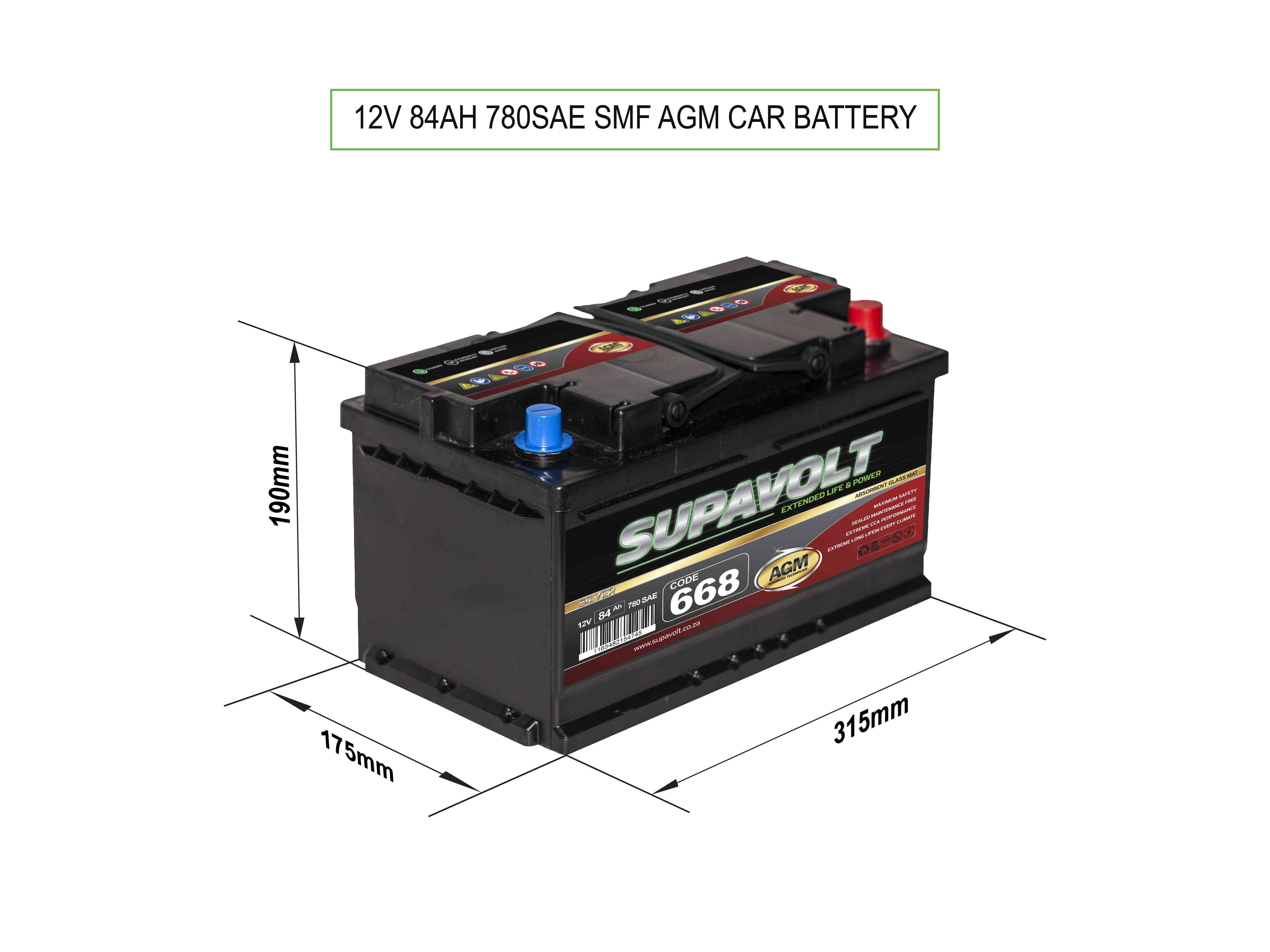 AGM Car AGM Car Batteries SV668AGM title=