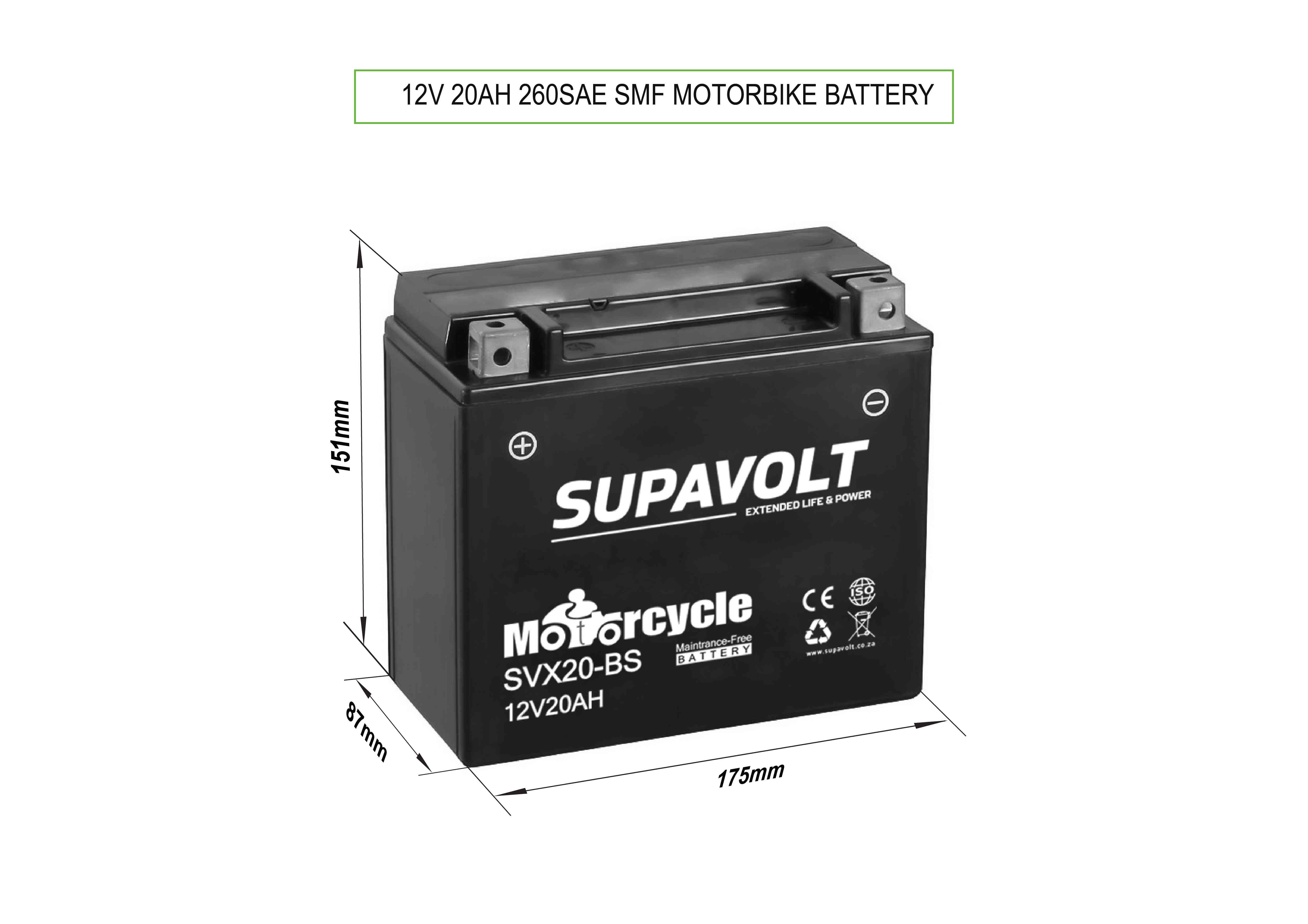 Motorcycle Motorcycle Batteries SVX20-BS title=